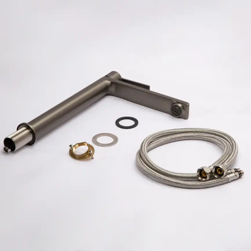 Смесители для раковины AVS Elegant 811-401-GM высокий, оружейная сталь фото 10