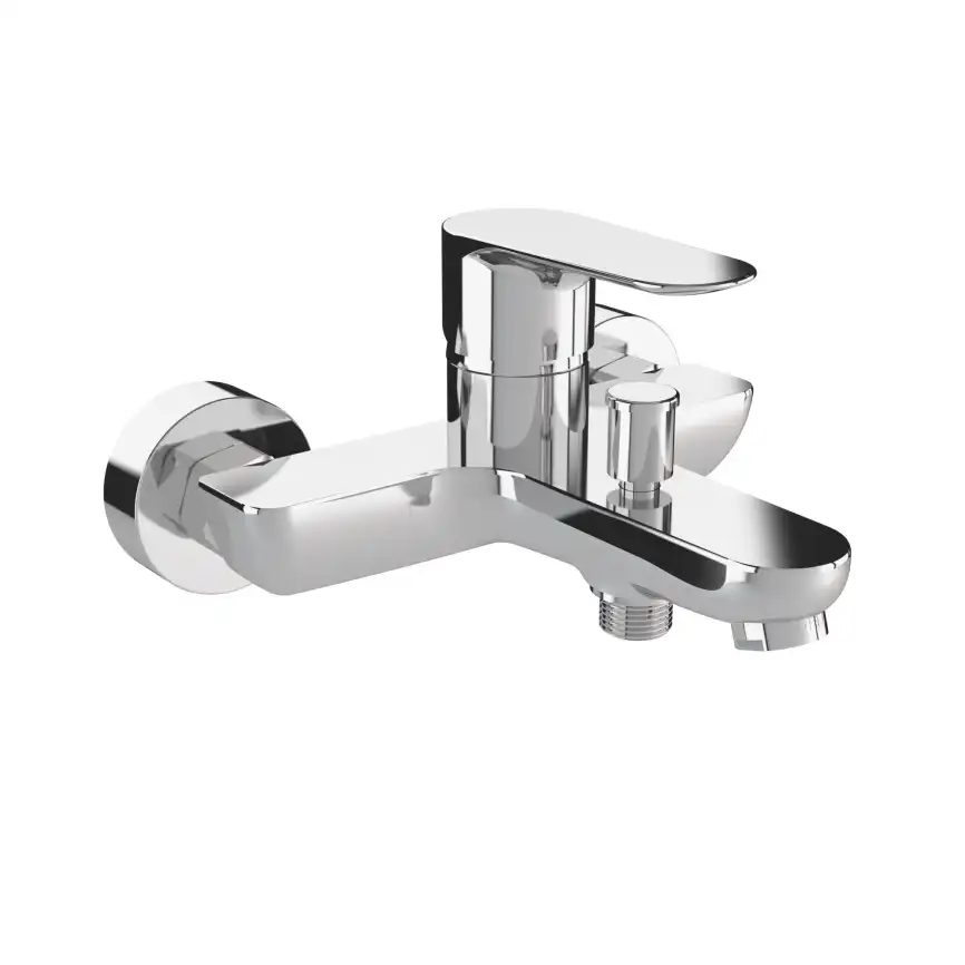 Смеситель для ванны Azario LEYA AZ-15920501, однорычажный, с коротким изливом, Хром фото 1