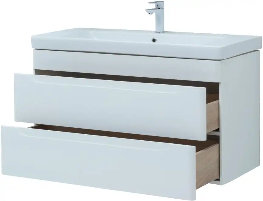 Тумба под раковину Aquanet София 105 белый глянец (2 ящика) 274116 фото 5