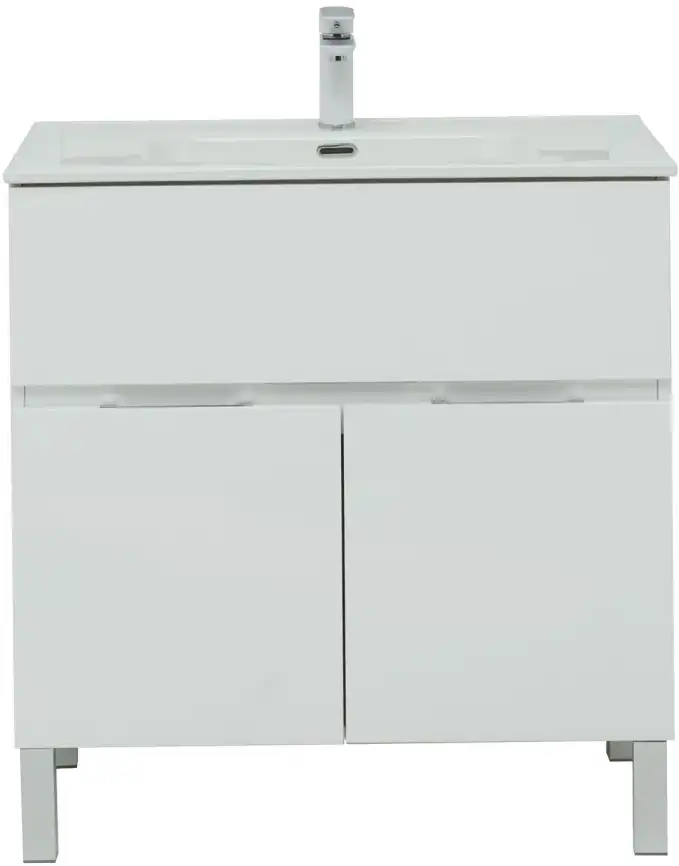 Тумба под раковину Aquanet Алвита New 80 1 ящик, 2 дверцы, белый матовый 277550 фото 5