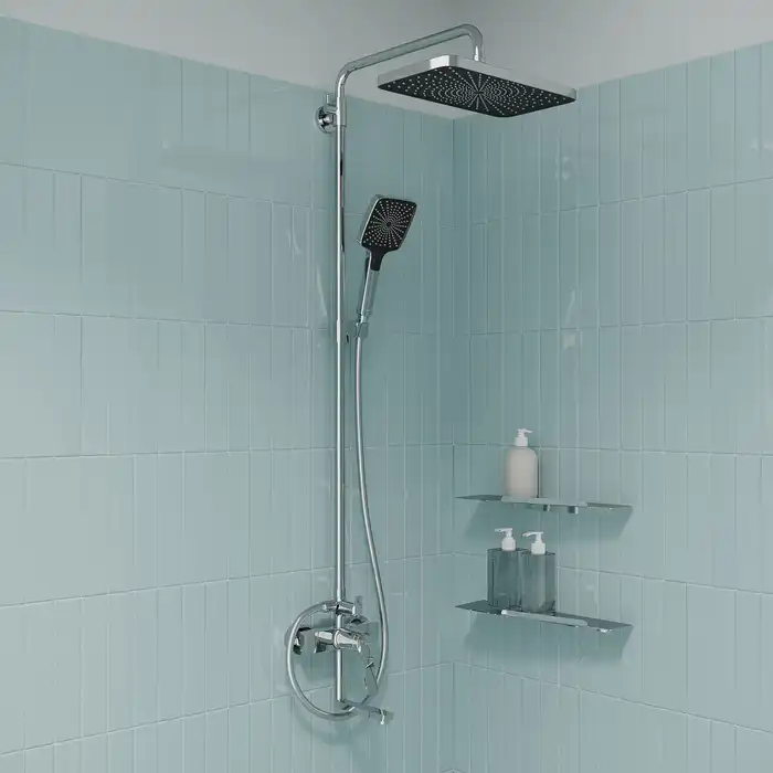 Душевая система IDDIS Parker PARSB3Fi06 для ванны с изливом цвет, Глянцевый хром фото 1