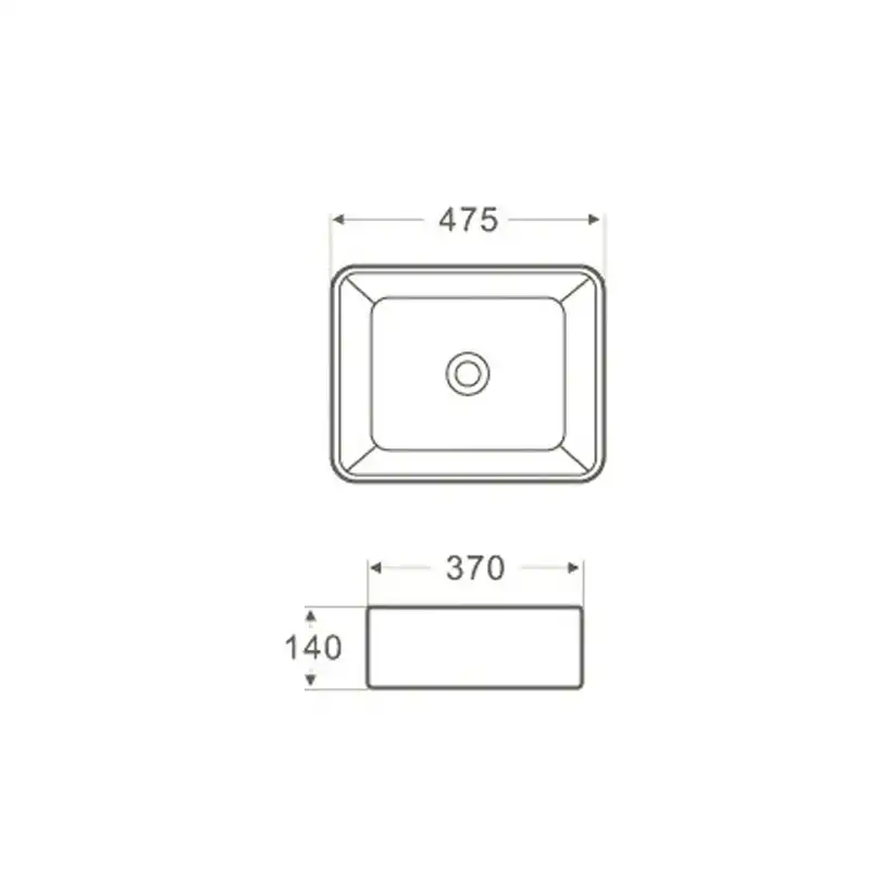 Раковина накладная Azario 480х370х140 AZ-2074, цвет Белый фото 3