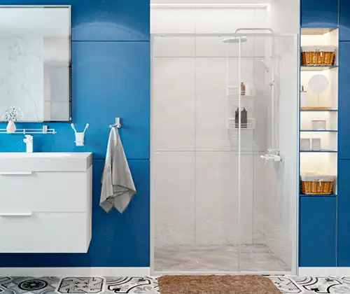 Душевой уголок WasserKRAFT Rhin 44S 110х90 44S15 профиль Белый стекло Прозрачное фото 4