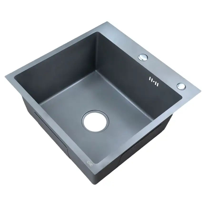 Кухонная мойка AZARIO NICOLE 500х500х220 нержавеющая сталь, серая соты: AZG5050H фото 1