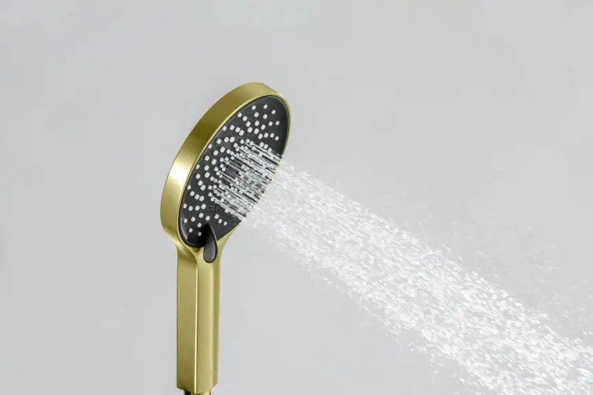 Душевая лейка Aquatek Лугано AQ2201BG, Золото шлифованное фото 5