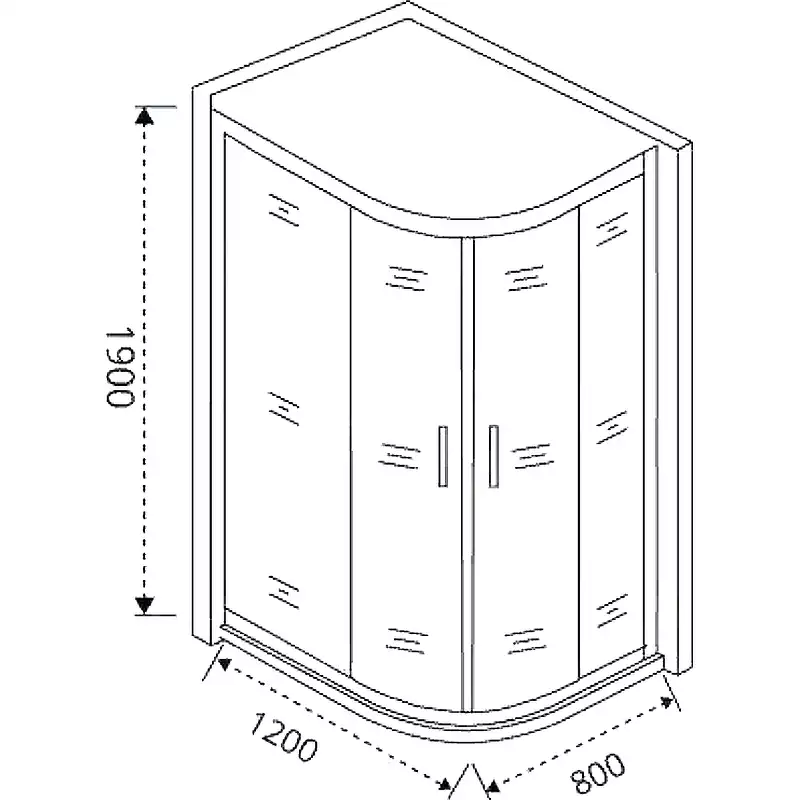 Душевой уголок Good Door COFE R-120-C-B профиль Черный стекло прозрачное фото 3