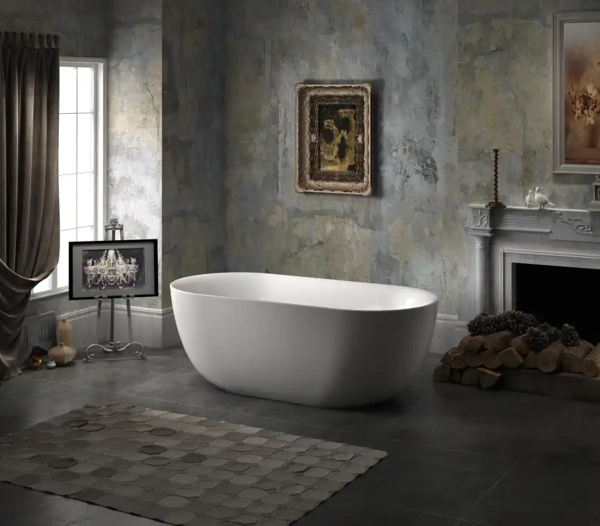 Акриловая ванна BELBAGNO 150х78 BB27, отдельностоящая, Белая глянцевая фото 2