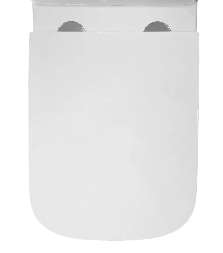 Унитаз-компакт Azario Quadro AZ-2175-1 напольный, безободковый, в комплекте с бачком и сиденьем микролифт, Белый глянцевый фото 9