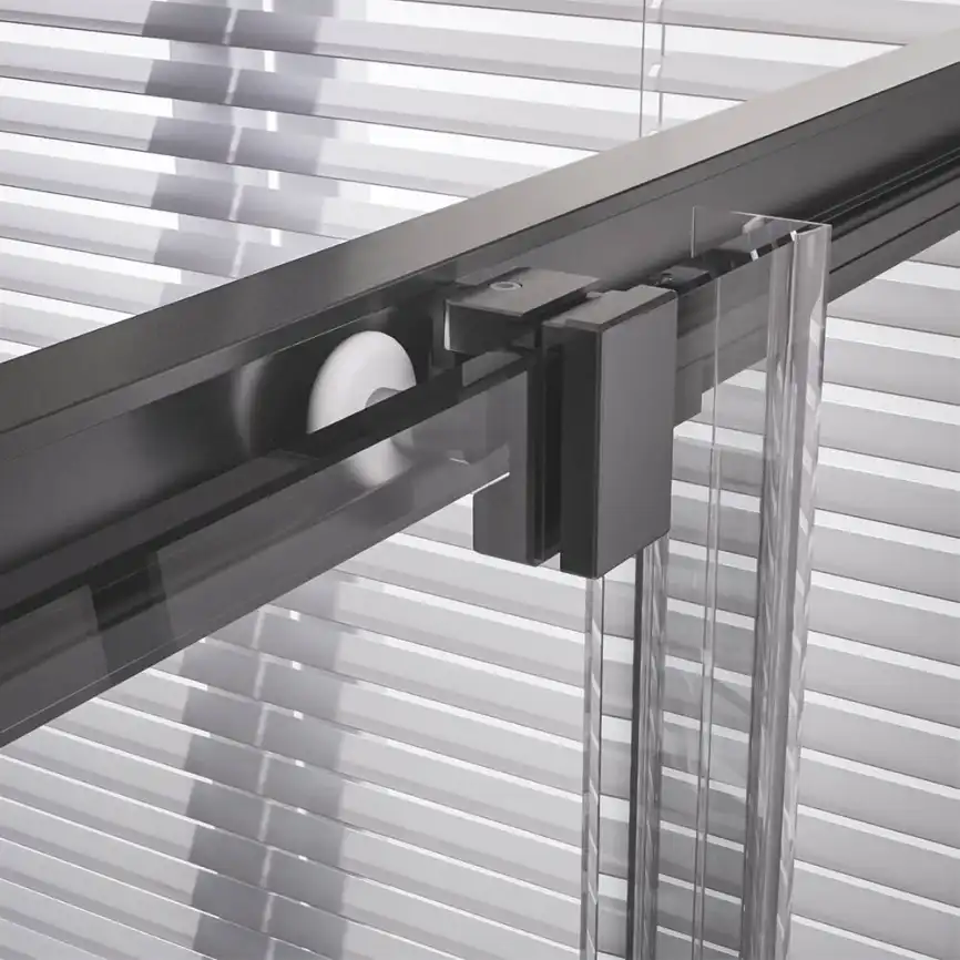 Душевой уголок Veconi Premium Trento 100х100 PTC20-GR-100100-01-C4, стекло Прозрачное профиль Брашированный графит фото 5