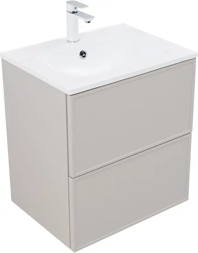 Тумба под раковину Aquanet Арт 60 бежевый, 343966 фото 5