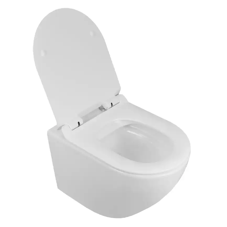 Подвесной унитаз безободковый Azario Grado  AZ-0046N , с сидением микролифт, цвет белый фото 4