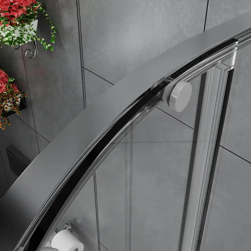 Душевой уголок Azario 90х90 AZ-S43-90-MB-CL, профиль черный матовый, стекло Прозрачное фото 4