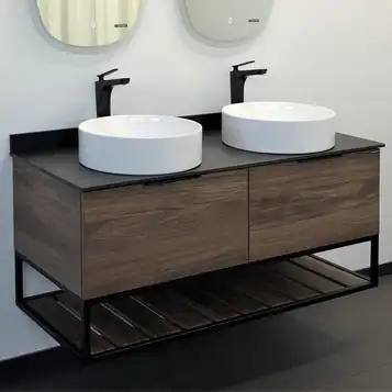 Тумба с умывальником Comforty Порто 120-2 Дуб темно-коричневый, 00-00001287 фото 1