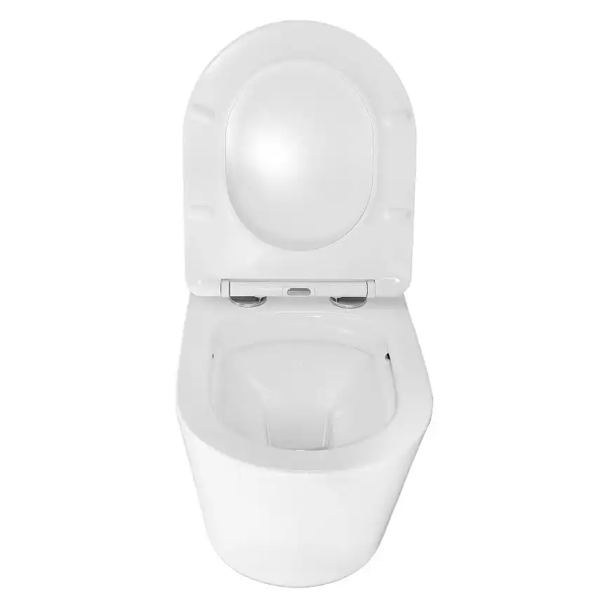 Подвесной унитаз безободковый Azario Teramo  AZ-0053 SP, с сидением микролифт, цвет белый фото 7