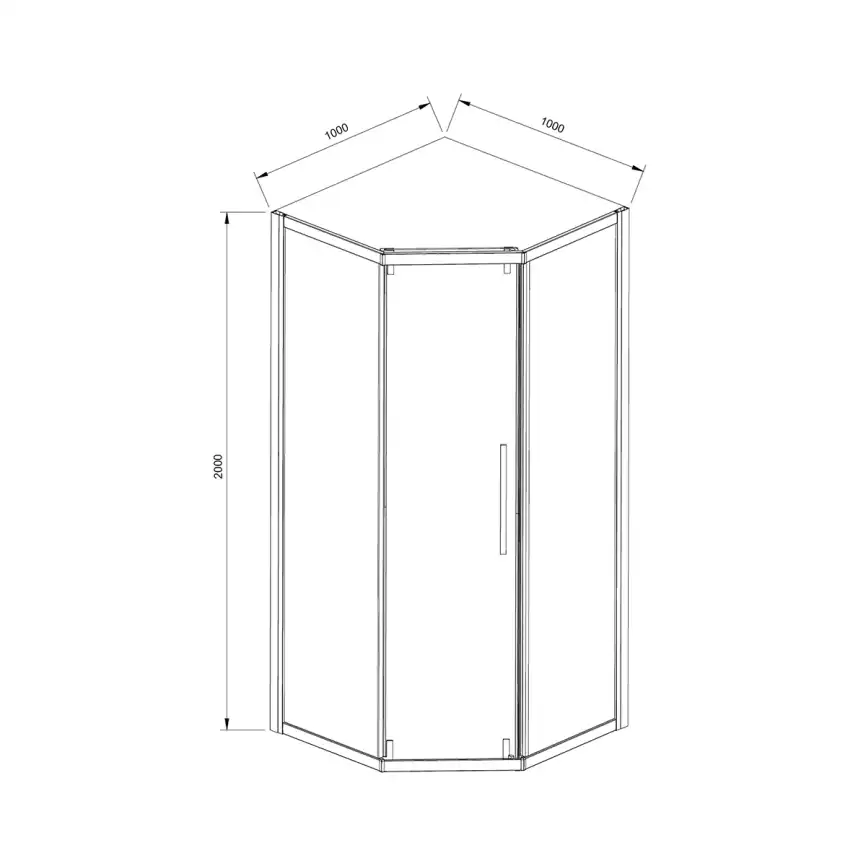 Душевой уголок Vincea Show 100х100 VSP1-4SH100CL, профиль хром, стекло Прозрачное фото 4