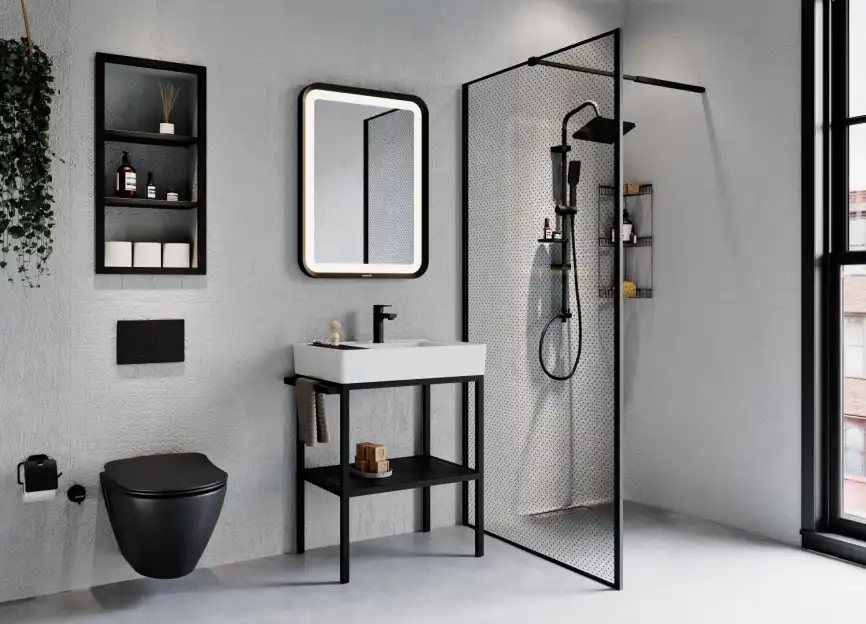 Унитаз подвесной  Creavit Free FE320-11SM00E-0000 с сиденьем микролифт Черный матовый фото 6