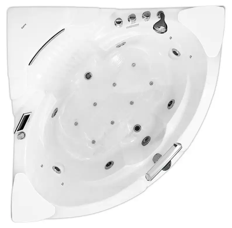 Акриловая ванна Gemy G9082 O 152х152 с гидромассажем, угловая фото 3