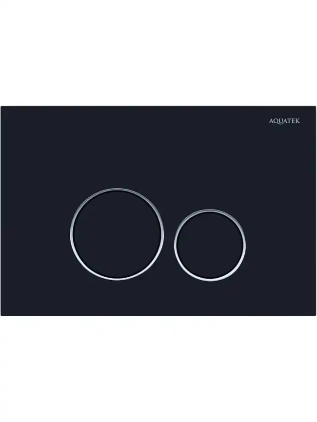 Кнопка смыва Aquatek PNS-0000015, Черный матовый фото 1
