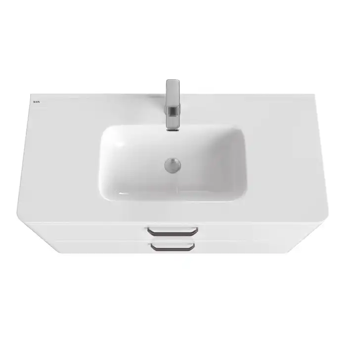 Тумба с раковиной IDDIS Brick 100, напольная, Белая, BRI10WFi95K фото 7