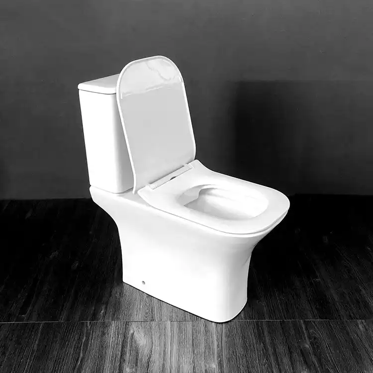 Унитаз-компакт CeramaLux 1215-1А, безободковый, с бачком и сидением микролифт Белый фото 10