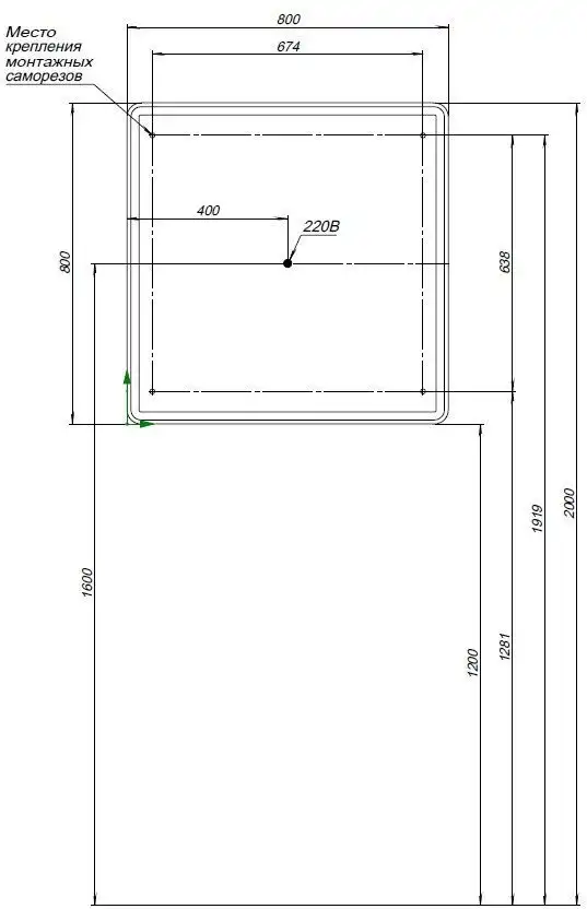 Зеркало-шкаф Aquanet Оптима 80 с LED подсветкой 311862 фото 2