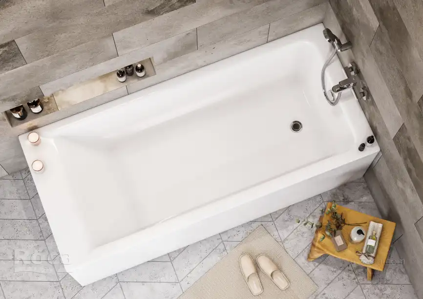 Акриловая ванна Roca EASY 170х70 ZRU9302905 прямоугольная, Белая фото 7