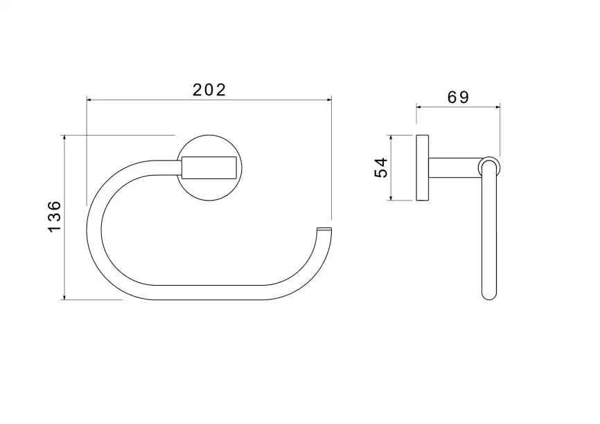Держатель полотенец Aquatek Оберон AQ4221BG, Золото матовое фото 2