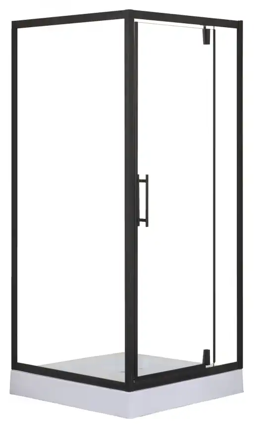 Душевой уголок Loranto SUNWAY 90х90 CS-604A 90, стекло Прозрачное, профиль Черный фото 1