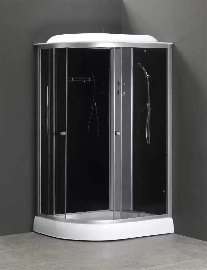 Душевая кабина Loranto 120х80 низкий поддон, прозрачное стекло, профиль Хром, CS-66121R G 120 фото 2