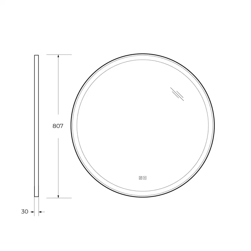 Зеркало Cezares CZR-SPC-CADRO-800-LED-TCH-WARM фото 9
