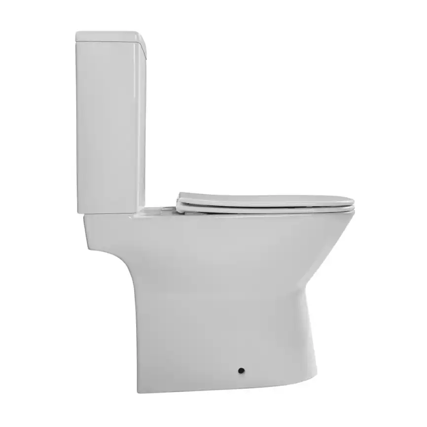 Унитаз-компакт ABBER Rechteck AC1222T белый, безободковый, смыв торнадо фото 4