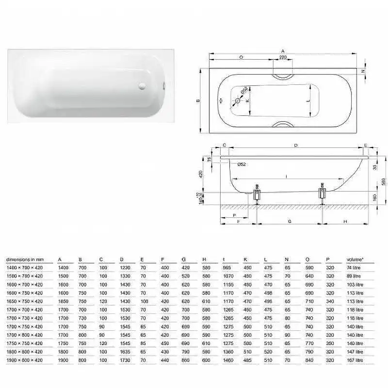 Стальная ванна Bette Form 150х70 2941-000AD, с шумоизоляцией фото 7