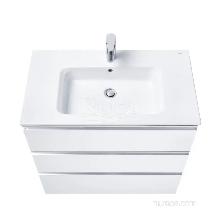 Тумбы под раковину Roca The Gap 80 A857406806 подвесная, цвет, Белый глянец фото 3