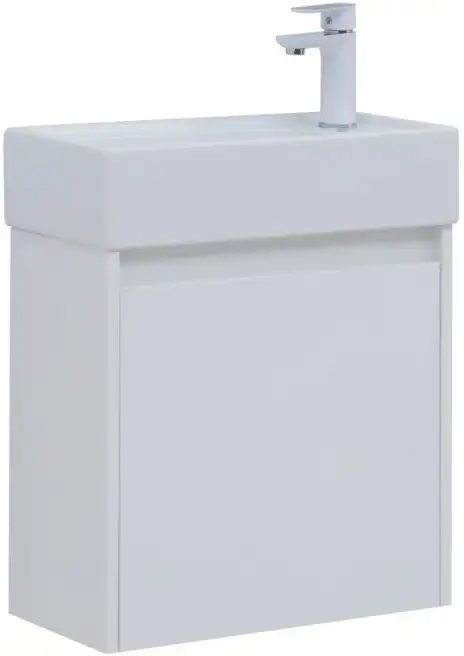 Тумба под раковину Aquanet Nova Lite 50 белый глянец (1 дверца) 298853 фото 1