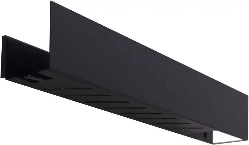 Полка Aquanet Магнум 70x12 черная матовая, с крючками фото 3