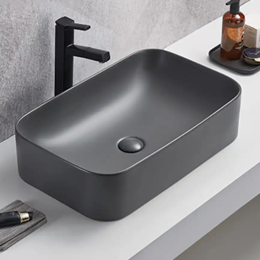 Раковина AVS Скарлет 61x38 темно-серая матовая фото 2