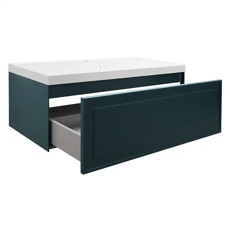 Тумба с раковиной Azario Belloni 100 CS00098074, подвесная, зеленая фото 2