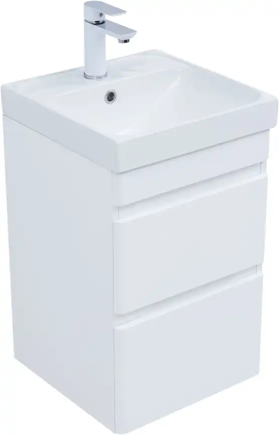 Тумба под раковину Aquanet Слим 40 белый сатин, 346045 фото 5