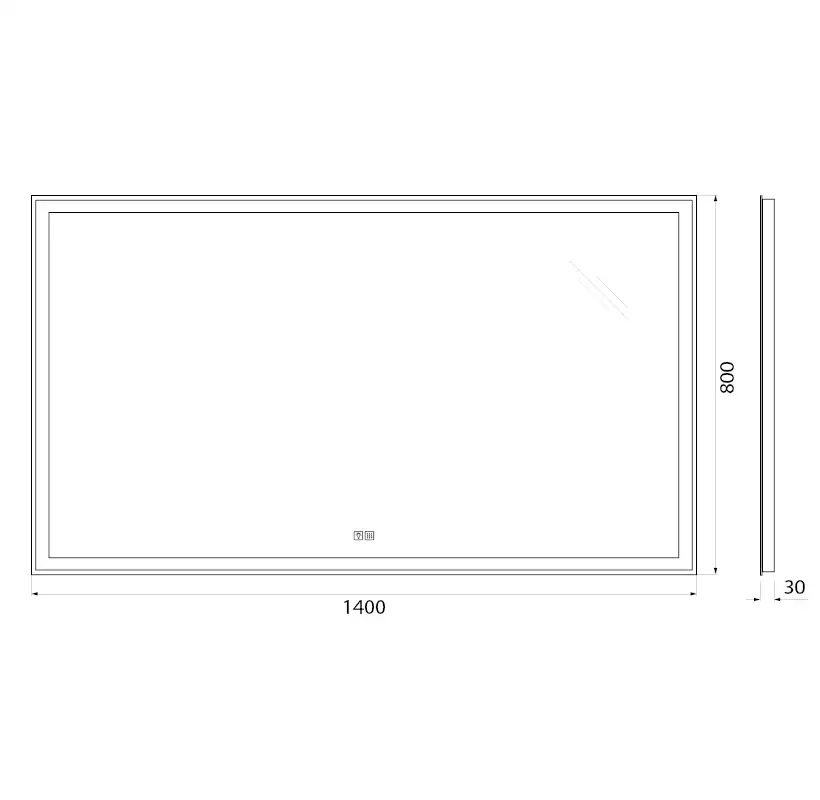 Зеркало BelBagno SPC-GRT 140х80 SPC-GRT-1400-800-LED-TCH-WARM с подстветкой, сенсорный выключатель, с подогревом фото 11