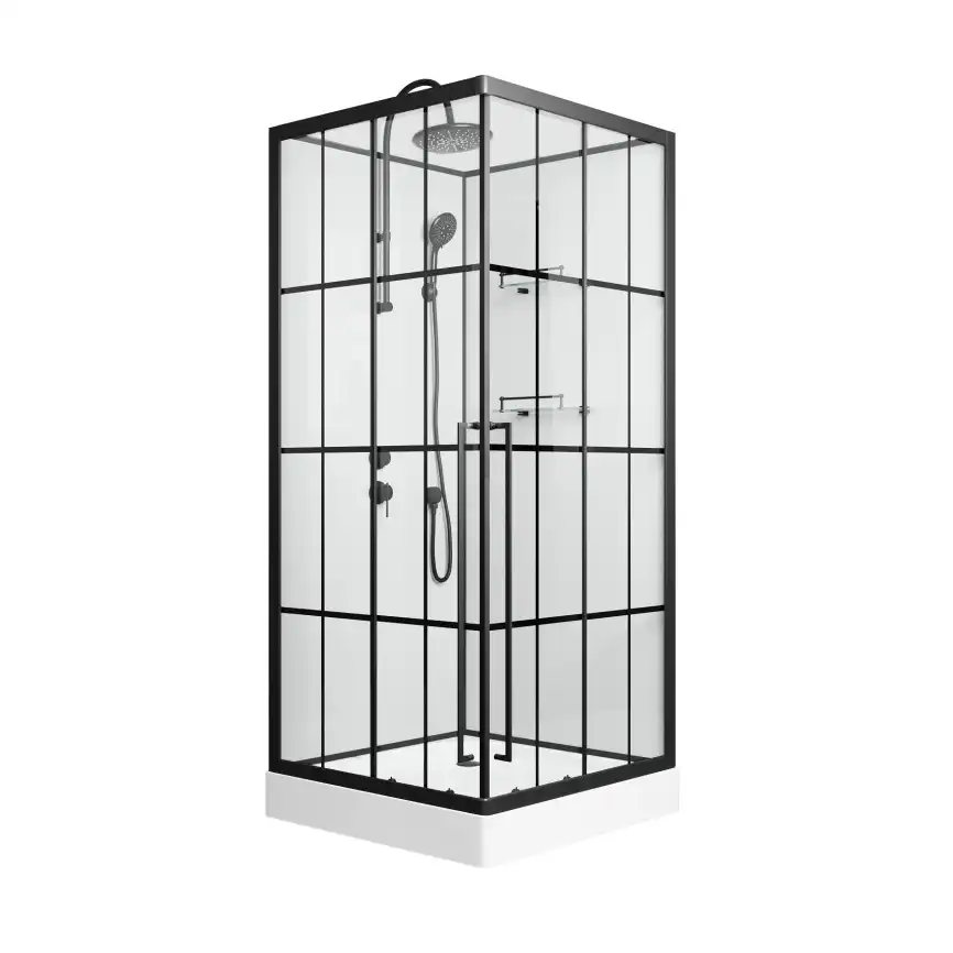 Душевая кабина Niagara Standart 100х100х225 ST100/15QL/KL/BKT низкий поддон, без гидромассажа фото 1