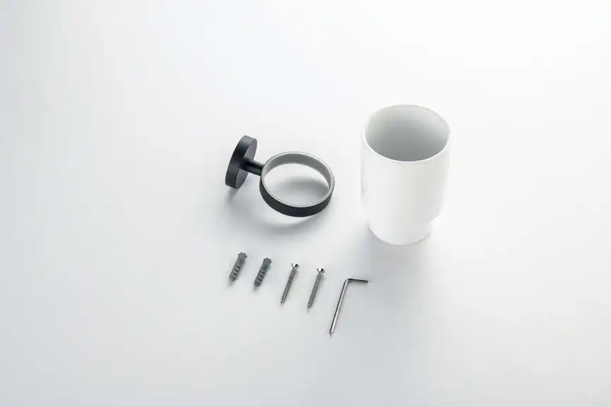 Стакан для ванной Aquatek Бетта AQ4604MB, Черный матовый фото 4