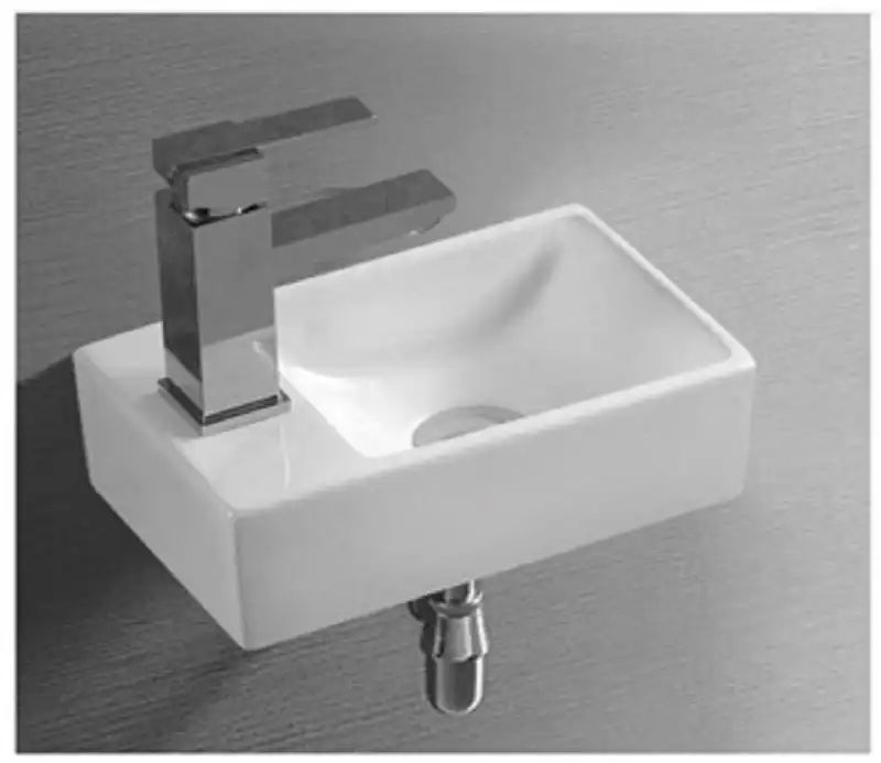 Умывальник CeramaLux 9048GTR 295х180х95 Подвесная цвет Белый фото 4