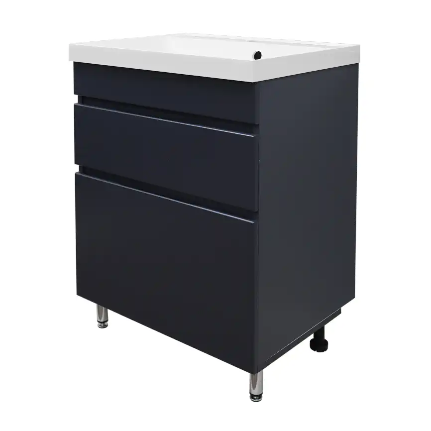 Тумба с раковиной Azario Эстима 60 CS00094593, напольная, Графит фото 1