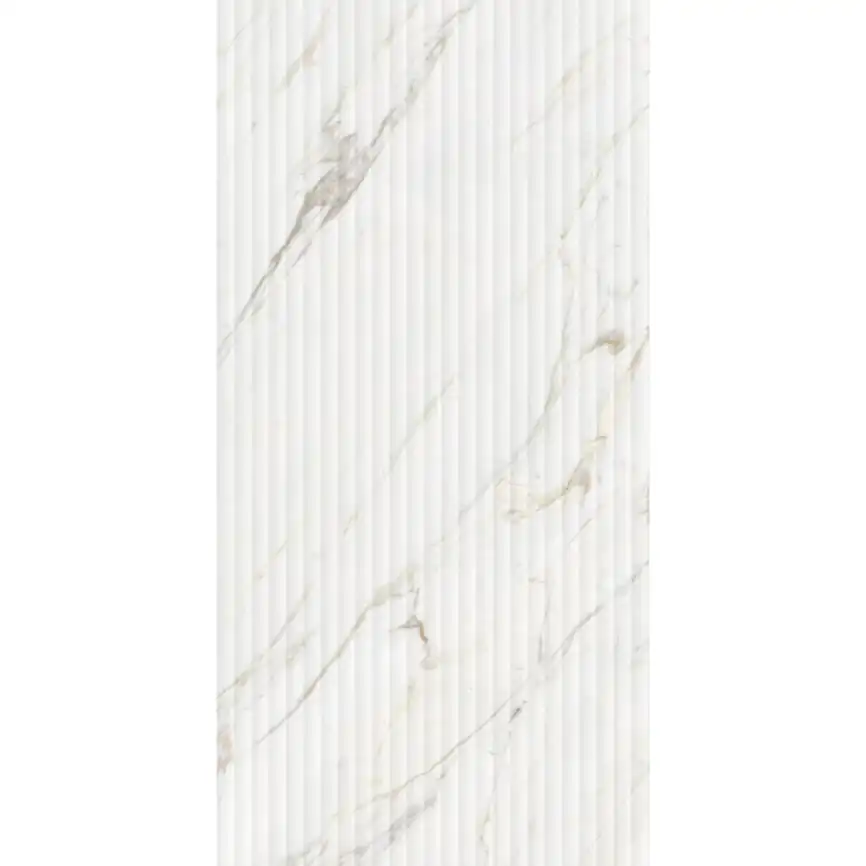 Керамогранит AVS by Italian Design Calacatta Arte Verticale 60x120 Moon Light Stone, белый фото 4