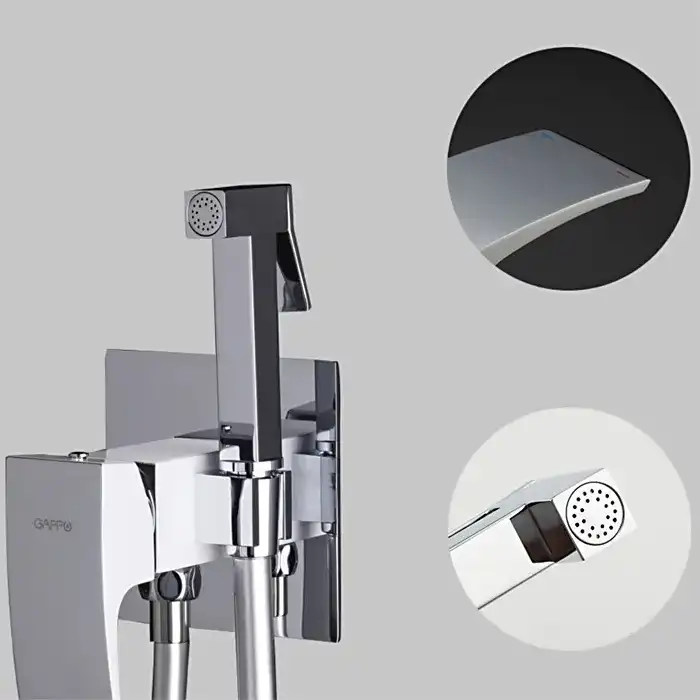 Гигиенический душ со смесителем Gappo G7207-8 встраиваемый, Хром фото 3