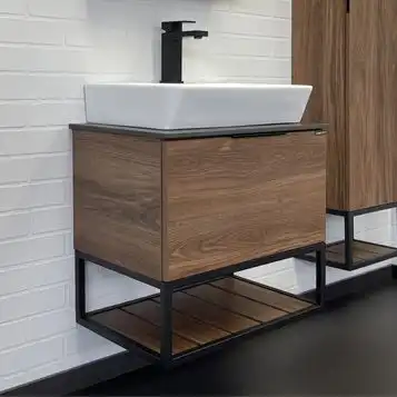 Тумба с умывальником Comforty Порто 60 Дуб темно-коричневый, 00-00010677 фото 1