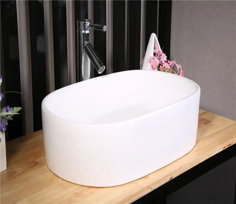 Раковина накладная CeramaLux 565х350х145 9025-1, цвет Белый фото 3