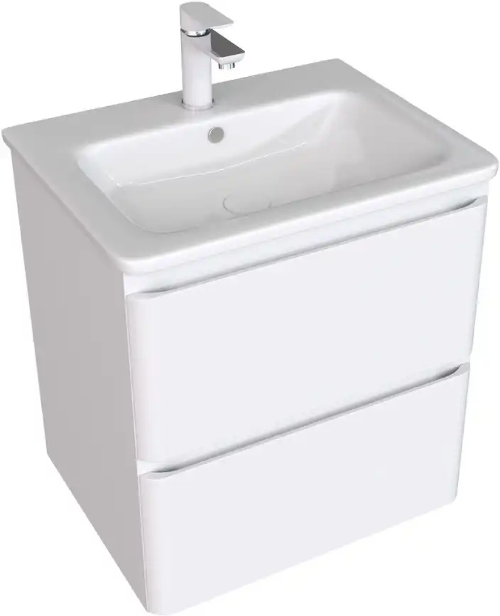 Тумба под раковину Aquanet Эмбер 60 белый матовый 330465 фото 1
