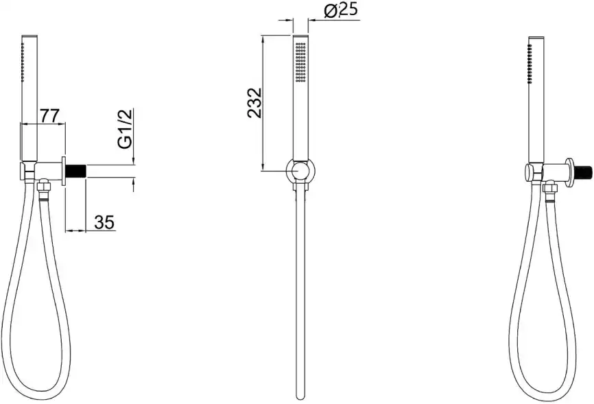 Душевой гарнитур Allen Brau Priority 5.31019-GB золото брашированное фото 2