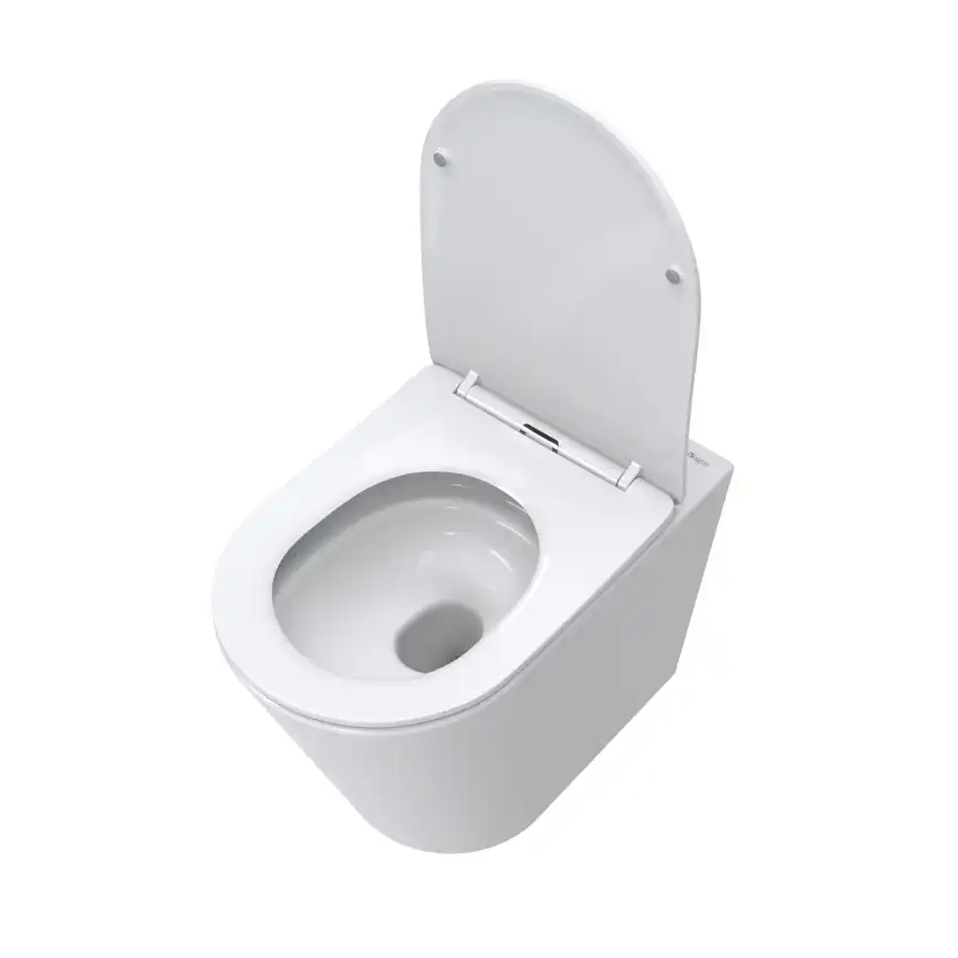 Унитаз приставной BelBagno FLAY-TOR BB1003CB-TOR/SC безободковый с сиденьем и смывом TORNADO фото 2